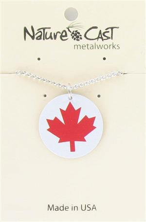 Pendant red maple w/ 18" chain LARGE