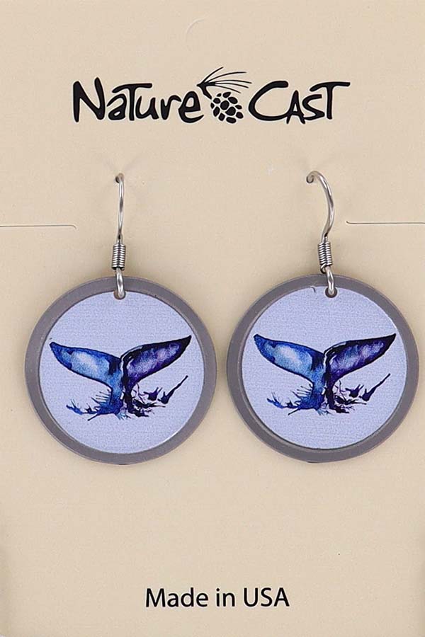 22103 Earring dangle colorful whale tail THUMBNAIL