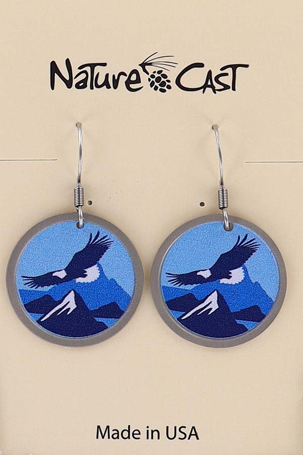 22104 Earring dangle soaring eagle LARGE