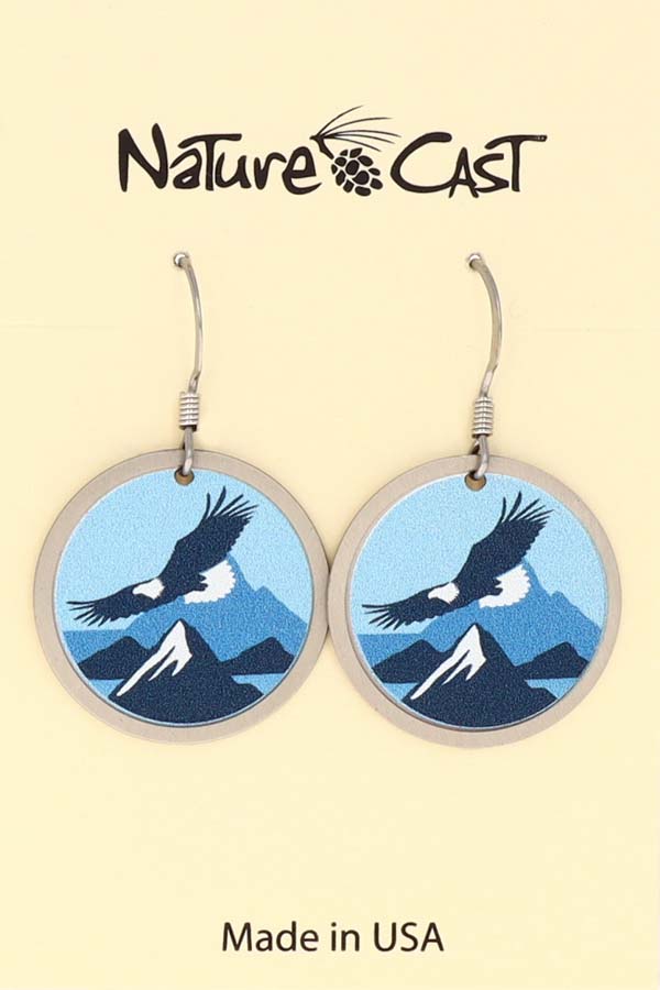 22104 Earring dangle soaring eagle LARGE