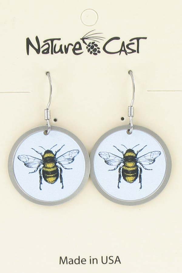 Earring dangle honey bee LARGE