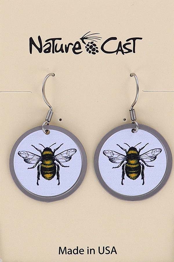 22105 Earring dangle honey bee LARGE