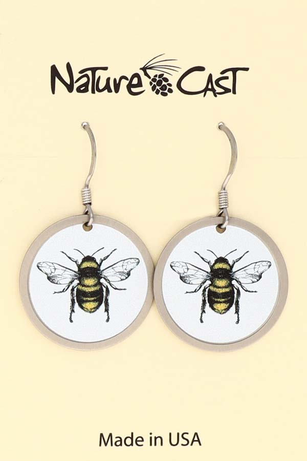 22105 Earring dangle honey bee LARGE