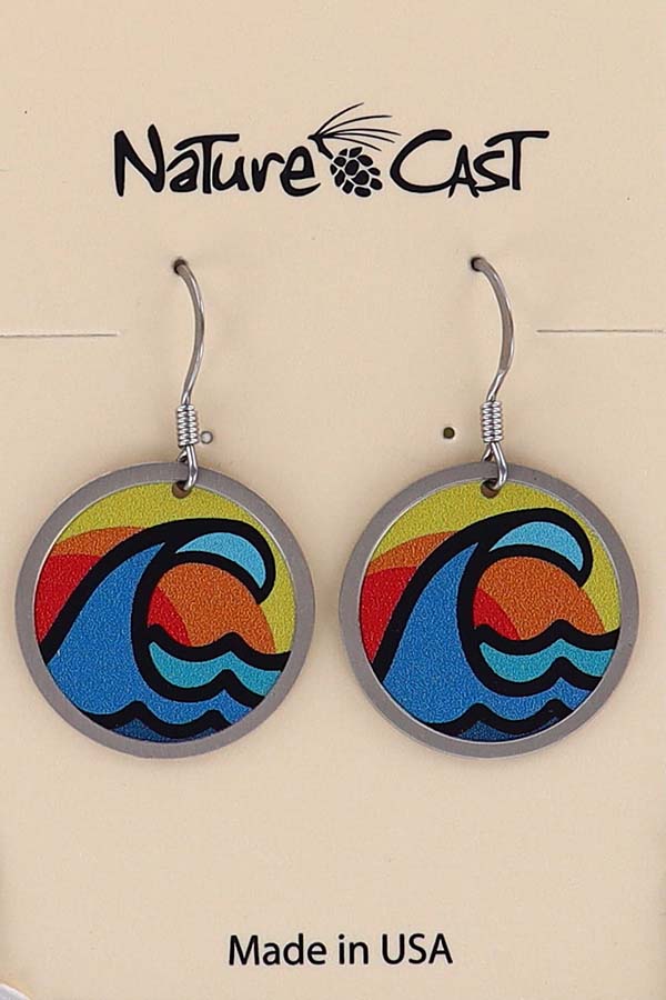 22109 Earring dangle ocean wave THUMBNAIL