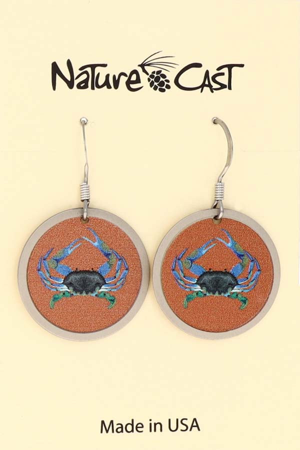 22111 Earring dangle colorful crab THUMBNAIL