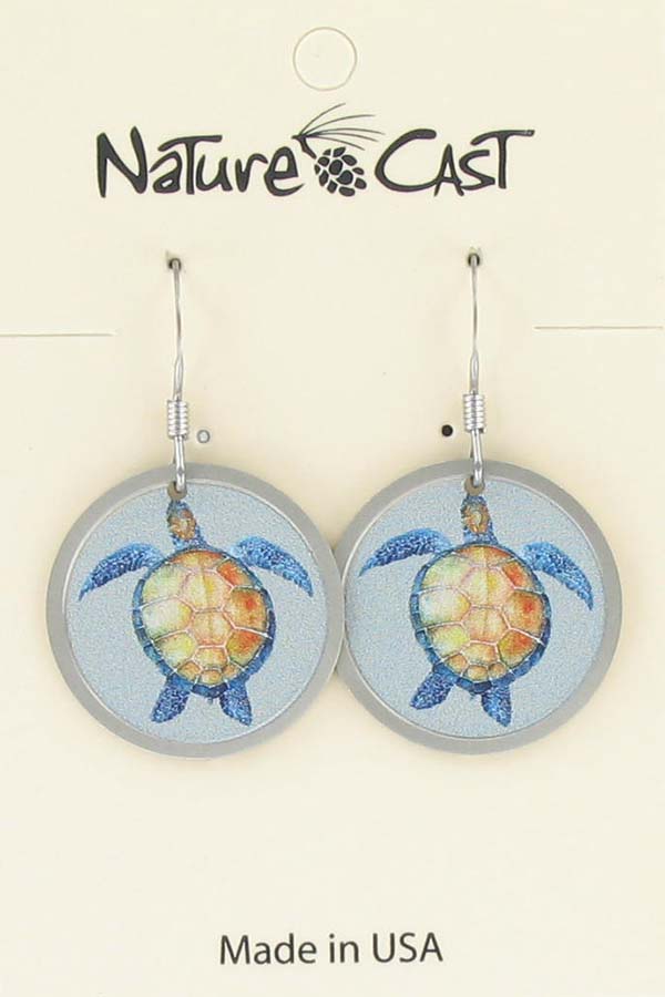 Earring dangle sea turtle THUMBNAIL