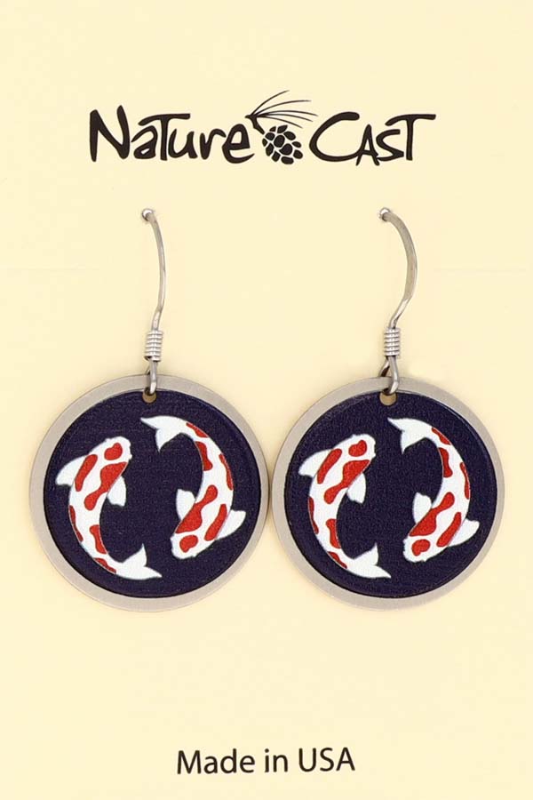 22113 Earring dangle koi LARGE