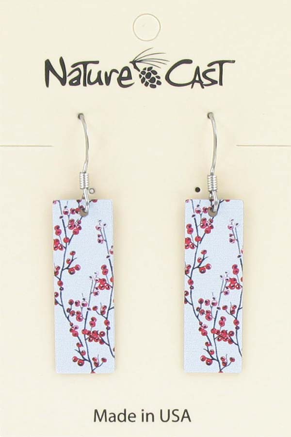 Earring dangle red berries LARGE