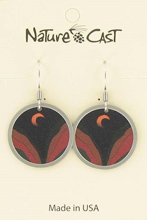 Earring dangle canyon moon round LARGE