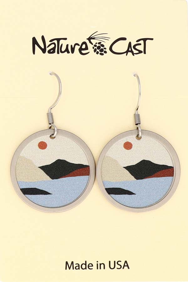 22136 Earring dangle lake sun round THUMBNAIL