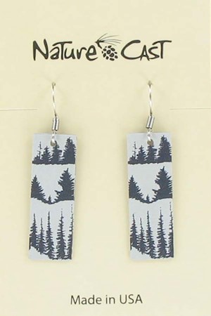 Earring dangle tree lines LARGE