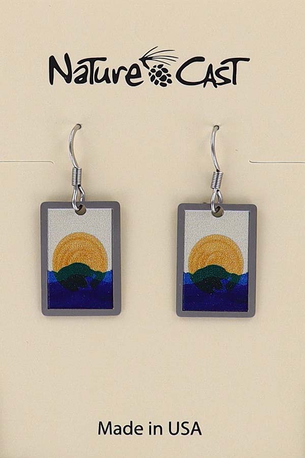 22152 Earring dangle sun on horizon LARGE