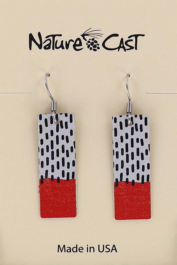 22162 Earring dangle orange rain THUMBNAIL