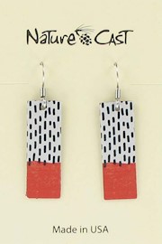 Earring dangle orange rain THUMBNAIL
