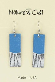 Earring dangle blue wave THUMBNAIL