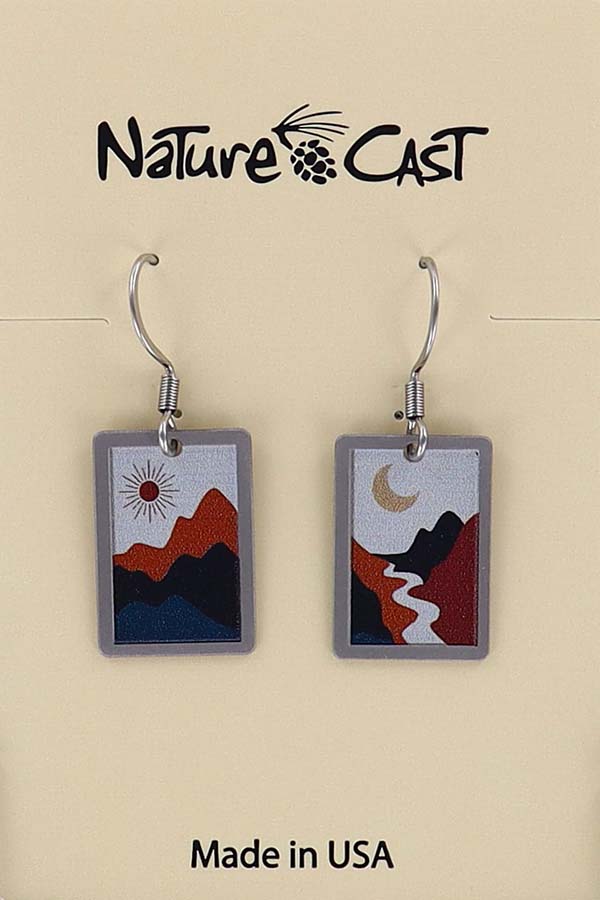 22164 Earring dangle mismatch mtn stream THUMBNAIL