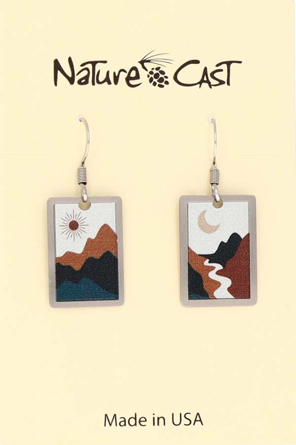 22164 Earring dangle mismatch mtn stream THUMBNAIL