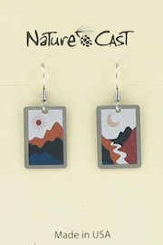 Earring dangle mismatch mtn stream THUMBNAIL