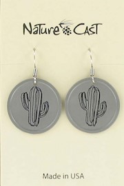 Earring dangle black etch saguaro THUMBNAIL