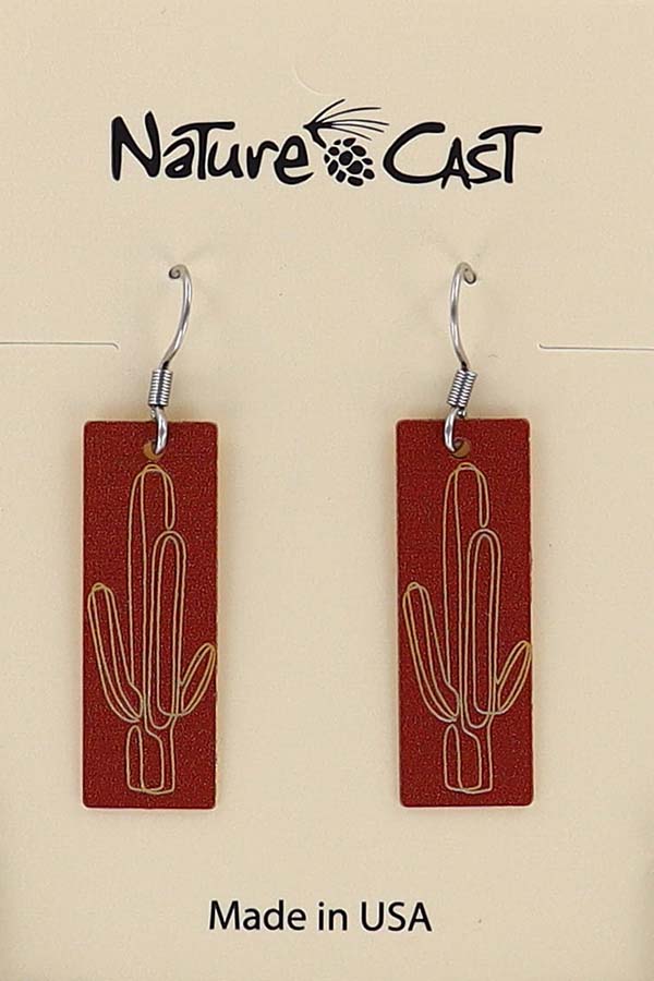 22166 Earring dangle gold saguaro outline THUMBNAIL