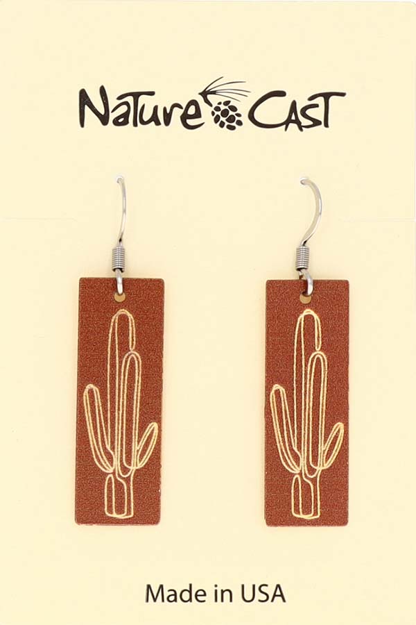 22166 Earring dangle gold saguaro outline MAIN