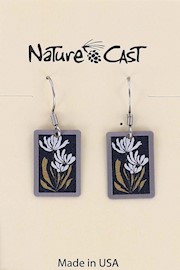 22170 EARRING DANGLE WHITE FLOWERS THUMBNAIL
