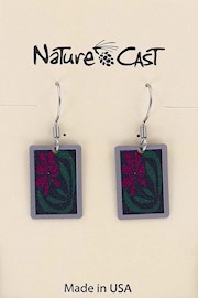 22171 EARRING DANGLE PINK FLOWER THUMBNAIL