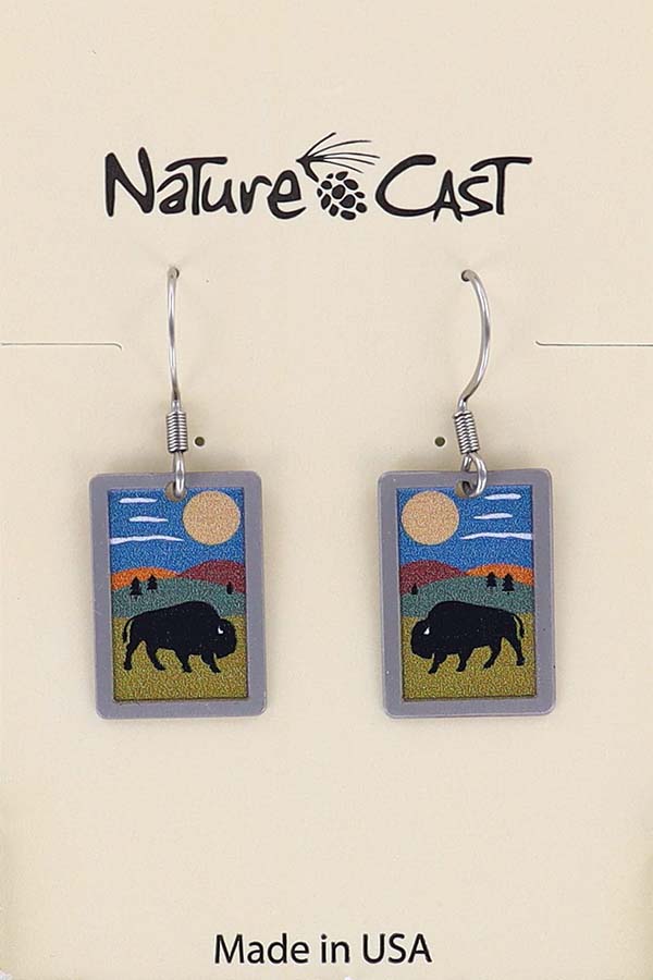 22173 EARRING DANGLE BISON THUMBNAIL