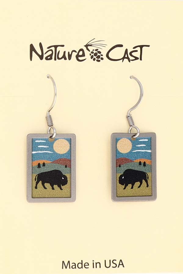 22173 EARRING DANGLE BISON THUMBNAIL
