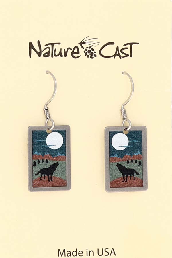 22174 EARRING DANGLE WOLF THUMBNAIL