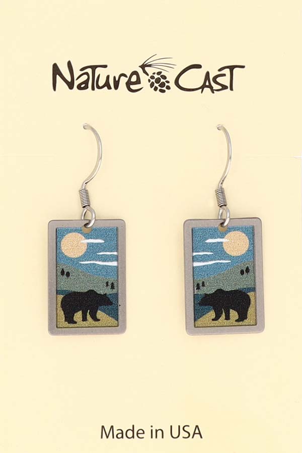 22175 EARRING DANGLE BEAR AT THE RIVER THUMBNAIL