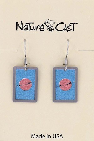 22177 EARRING DANGLE BIRDS ON WIRE LARGE