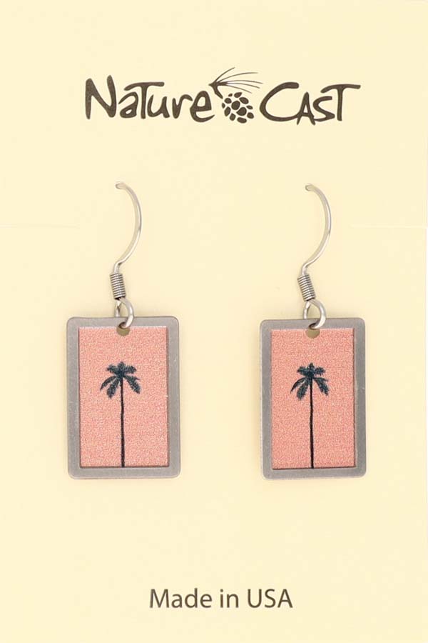 22179 EARRING DANGLE PALM TREE THUMBNAIL