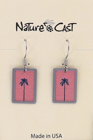 22179 EARRING DANGLE PALM TREE LARGE