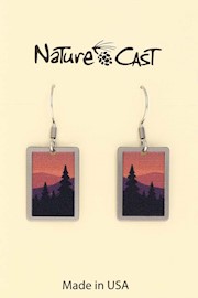 22192 Earring dangle pine trees on pink sky THUMBNAIL