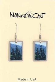 22193 Earring dangle 3 pines on blue mtns THUMBNAIL