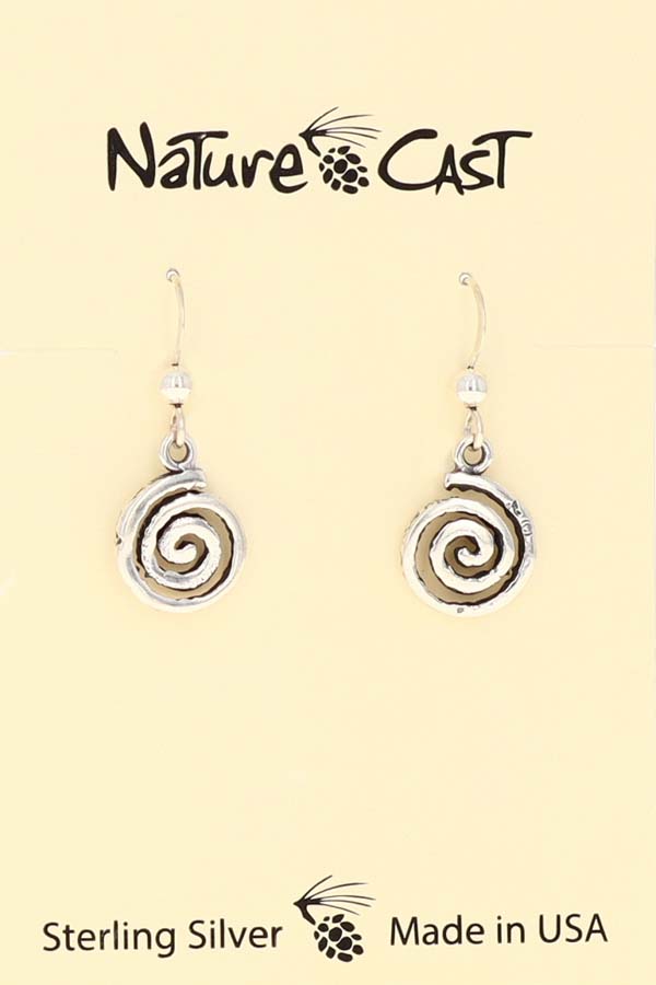 43028 Earring dangle spiral sterling silver THUMBNAIL