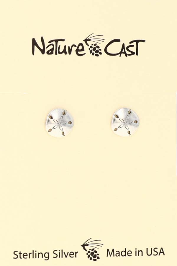 43056 Earring post sand dollar sterling silver MAIN