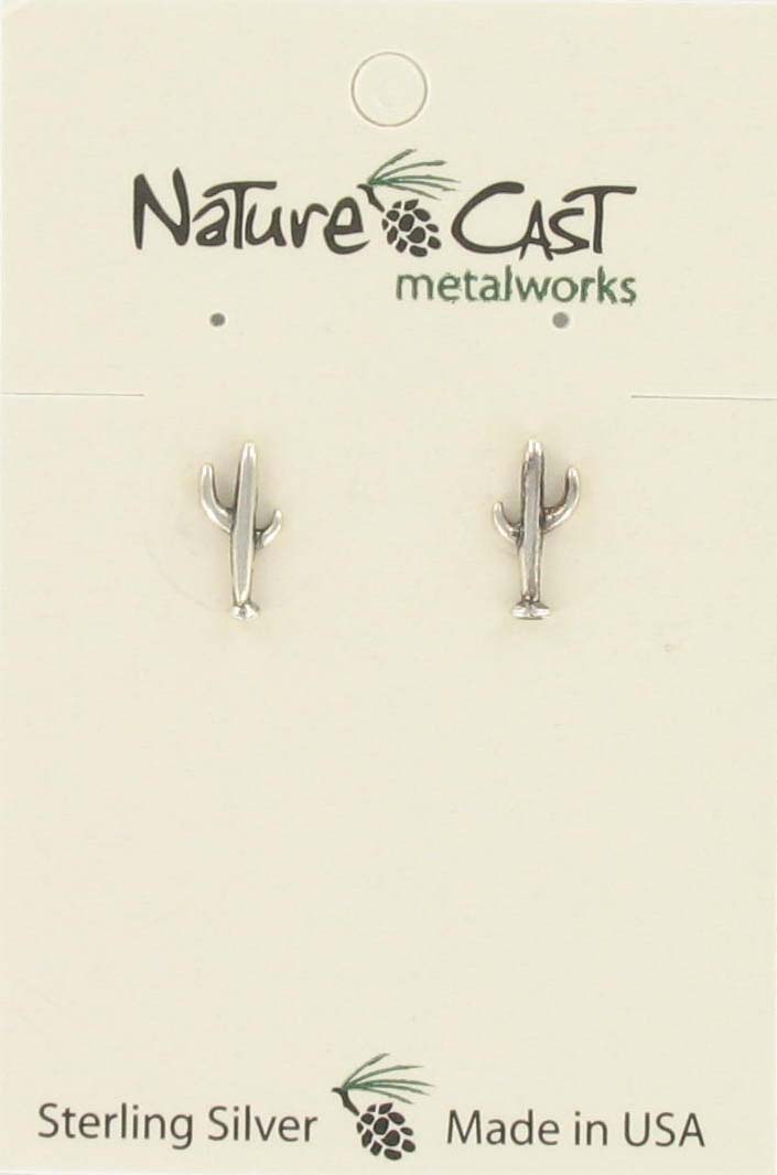 43064 Earring post cactus sterling silver MAIN