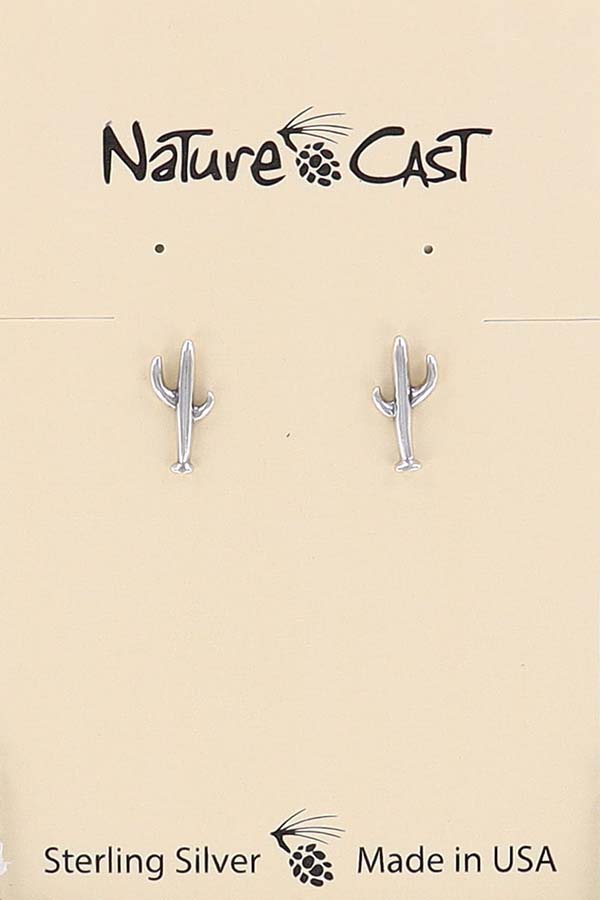 43064 Earring post cactus sterling silver THUMBNAIL