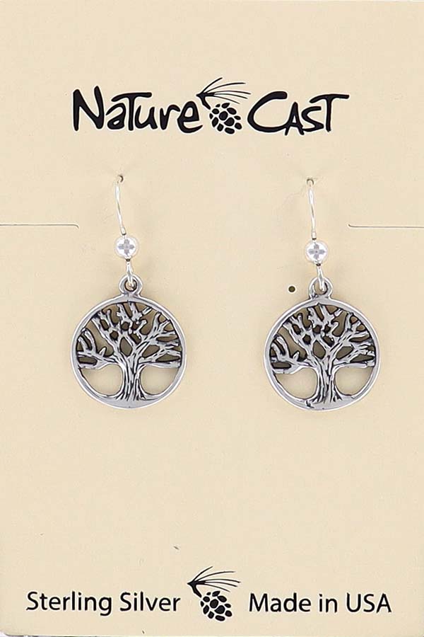 43077 Earring dangle tree of life sterling silver THUMBNAIL