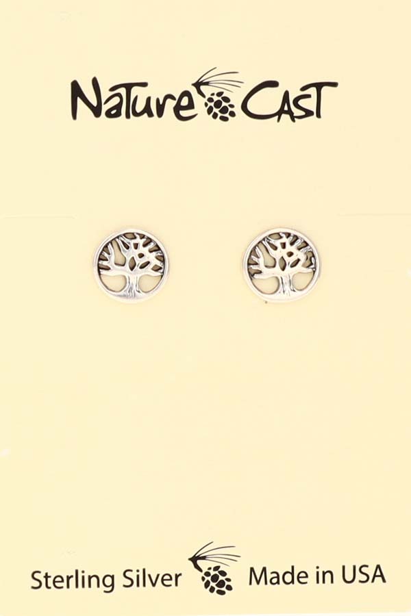 43078 Earring post tree of life sterling silver THUMBNAIL
