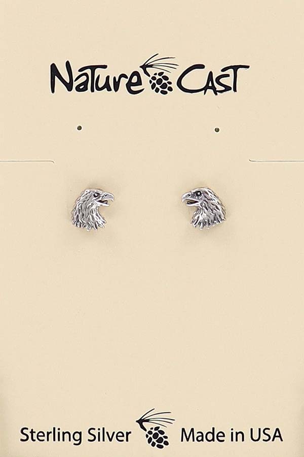 43096 Earring post sterling silver eagle head MAIN