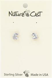 Earring post sterling silver eagle head THUMBNAIL