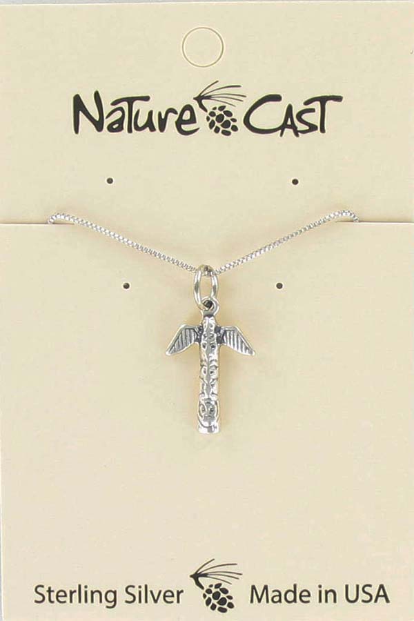 Pendant sterling silver totem w/ 18" chain THUMBNAIL