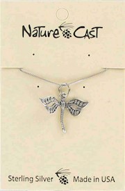 Pendant sterling silver dragonfly w/18" chain THUMBNAIL