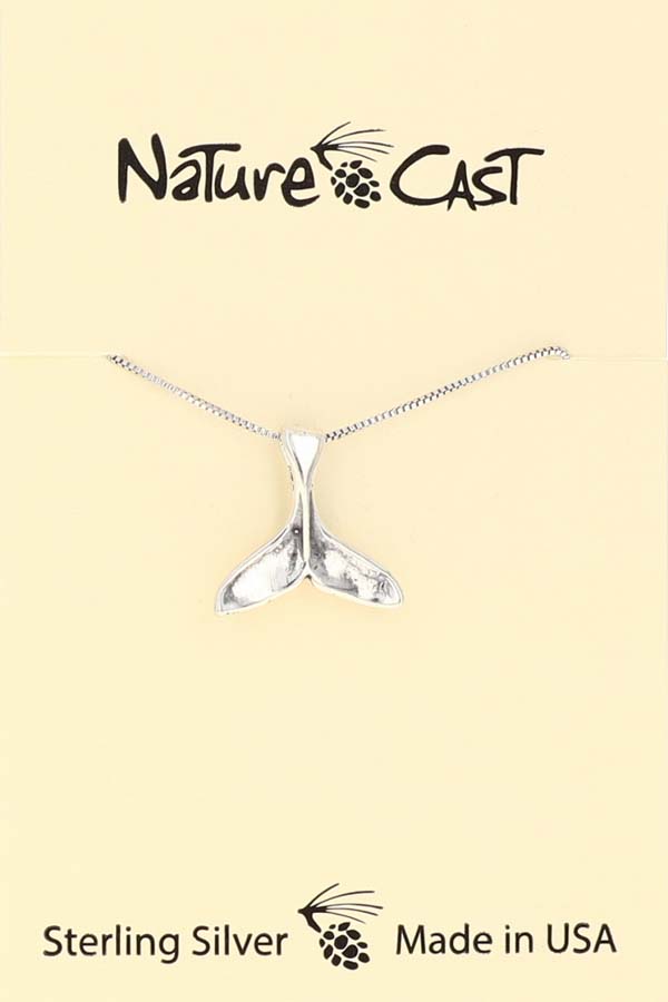 43111 Pendant sterling silver whale tail w/18" chain18 THUMBNAIL