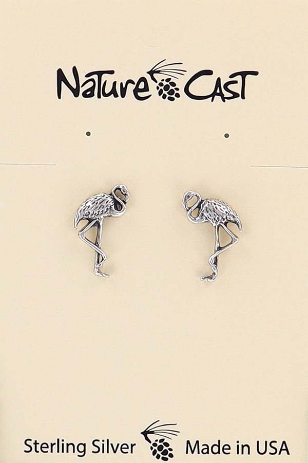 43115 Earring post sterling silver flamingo THUMBNAIL