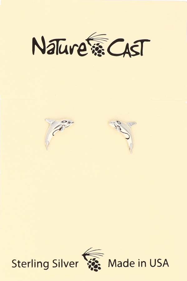 43116 Earring post sterling silver orca MAIN