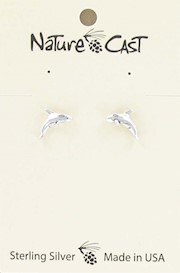 Earring post sterling silver orca THUMBNAIL